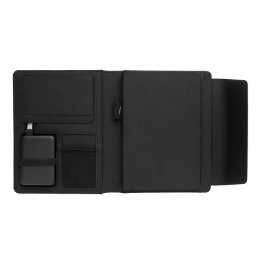 Logotrade advertising product picture of: Fiko wireless charging A5 portfolio with powerbank